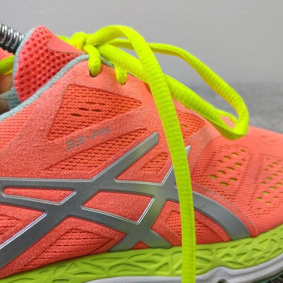 Asics 33 FA Womens Size 8.5 Running Shoes Low Top Sneakers Coral Orange Lace Up - Picture 8 of 12